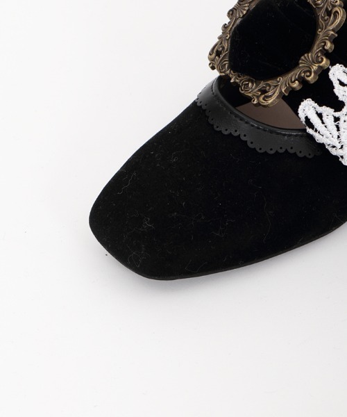 axes femme（アクシーズファム）の「ベロアリボンバレエシューズ（バレエシューズ・レディース・ワイン/ブラック・MEDIUM/LARGE）」の14枚目の写真