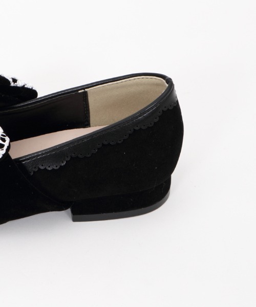 axes femme（アクシーズファム）の「ベロアリボンバレエシューズ（バレエシューズ・レディース・ワイン/ブラック・MEDIUM/LARGE）」の15枚目の写真