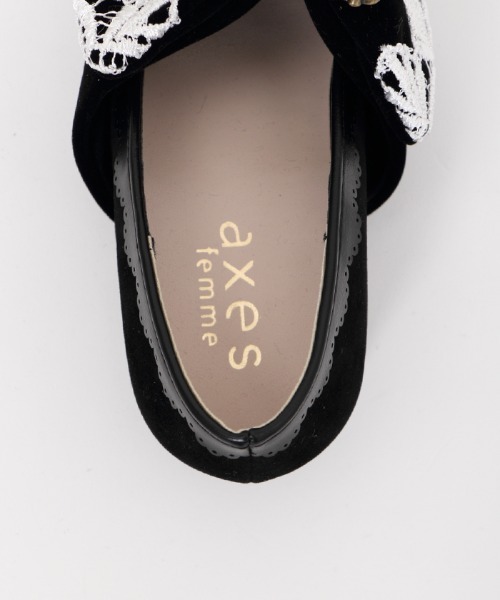 axes femme（アクシーズファム）の「ベロアリボンバレエシューズ（バレエシューズ・レディース・ワイン/ブラック・MEDIUM/LARGE）」の16枚目の写真
