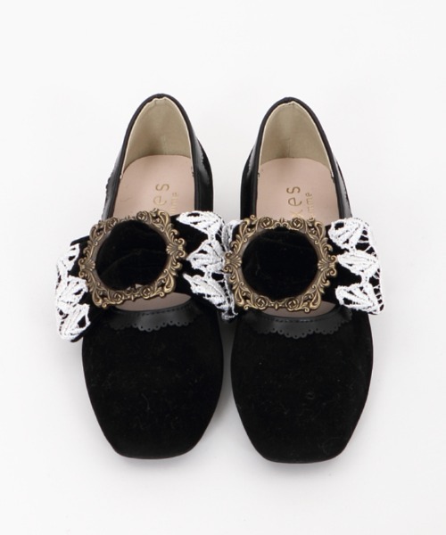axes femme（アクシーズファム）の「ベロアリボンバレエシューズ（バレエシューズ・レディース・ワイン/ブラック・MEDIUM/LARGE）」の20枚目の写真