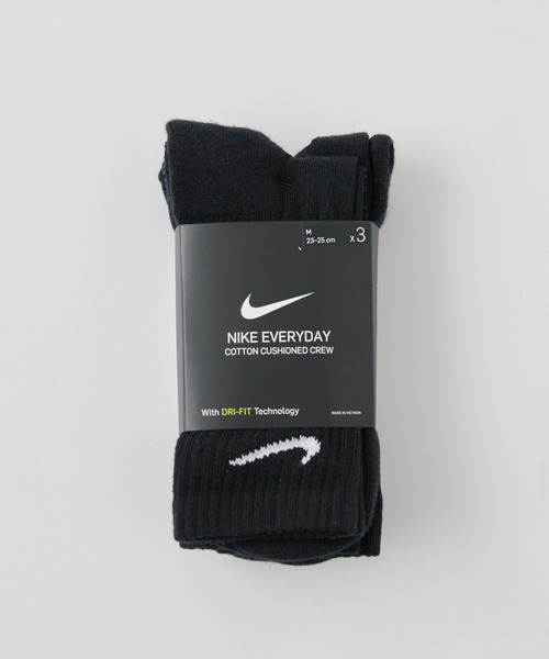 NIKE(ナイキ)の「NIKE/ナイキ 3Pエブリデイクッションクルーソックス(ソックス/靴下・レディース・ホワイト/ブラック・23/21)」の2枚目の写真