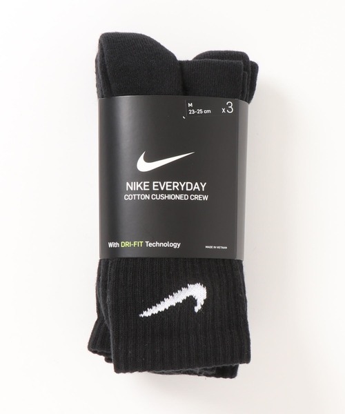 NIKE(ナイキ)の「NIKE/ナイキ 3Pエブリデイクッションクルーソックス(ソックス/靴下・レディース・ホワイト/ブラック・23/21)」の8枚目の写真