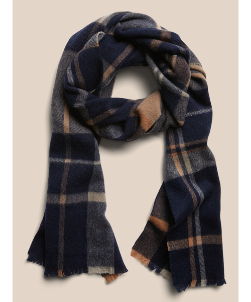 (未使用)バナナリパブリック　マフラー　BANANA REPUBLIC Banana Republic（バナナリパブリック）の「プレイド ウールスカーフ