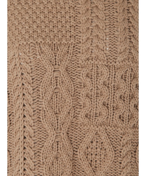 Ungrid（アングリッド）の「【WEB限定】パッチワークケーブルニット（ニット/セーター・レディース・アイボリー/モカ/オレンジ/ミント/ブラック・FREE）」の17枚目の写真