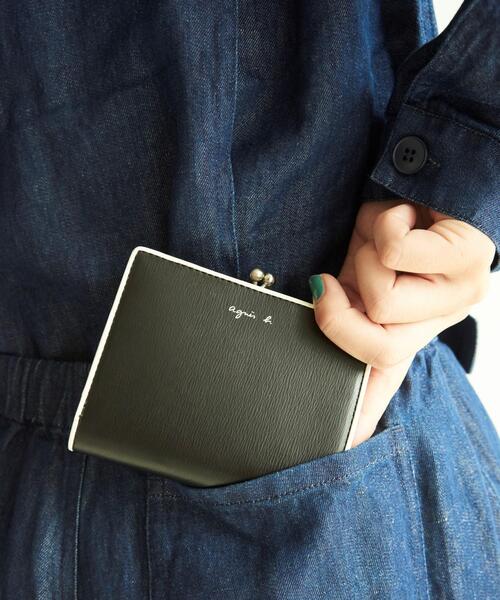 未使用 アニエスベー がま口二つ折り財布 ウォレット ピンク EW04B－01 agnes b.（アニエスベー）の「ウォレット (EW04B－01)（財布）」 - WEAR