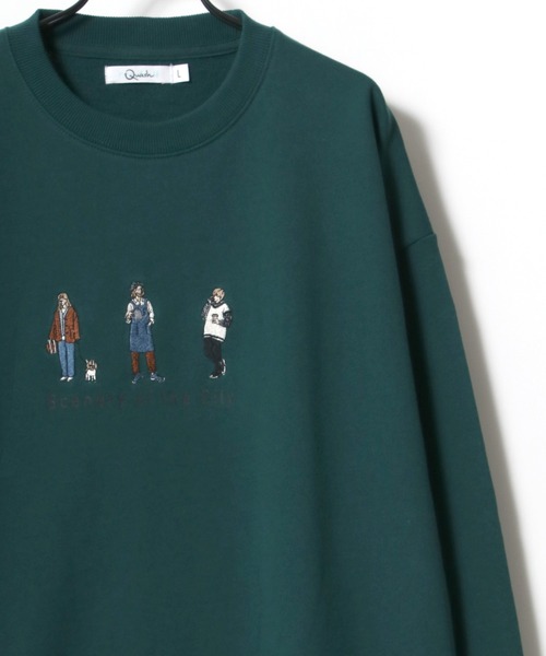 Lazar(ラザル)の「Life Style ワンポイント刺繍 ビッグシルエット スウェット トレーナー(スウェット・メンズ・サックスブルー/グリーン/オートミール/グレイッシュベージュ/ベージュ系その他/スミクロ・M/L)」の6枚目の写真