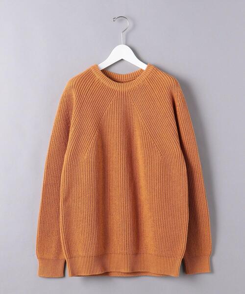 BATONER（バトナー）シグネチャー クルーネック ニット　2 オレンジ BATONER/バトナー】別注 SIGNATURE CREW NECK クルーネック