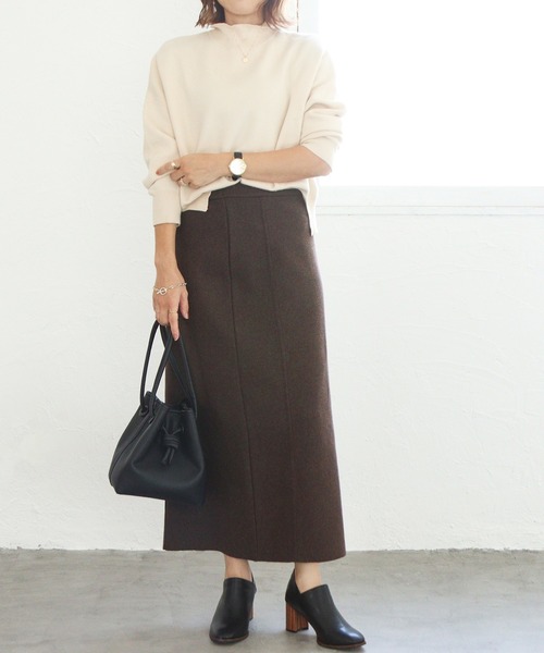 grandfleur（グランドフルール）の「本革ピースのスクエアトゥ/ウッドヒールブーティー（パンプス・レディース・ブラック/アイボリー・M/L/LL/3L/S）」の14枚目の写真