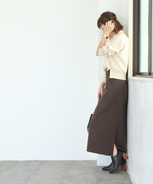 grandfleur（グランドフルール）の「本革ピースのスクエアトゥ/ウッドヒールブーティー（パンプス・レディース・ブラック/アイボリー・M/L/LL/3L/S）」の17枚目の写真