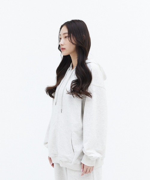 17HR(セブンティーンアワーズ)の「ロゴジップパーカー【セットアップ可】(パーカー・レディース・ライトグレー/ブラック・FREE)」の18枚目の写真