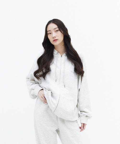 17HR(セブンティーンアワーズ)の「ロゴジップパーカー【セットアップ可】(パーカー・レディース・ライトグレー/ブラック・FREE)」の19枚目の写真