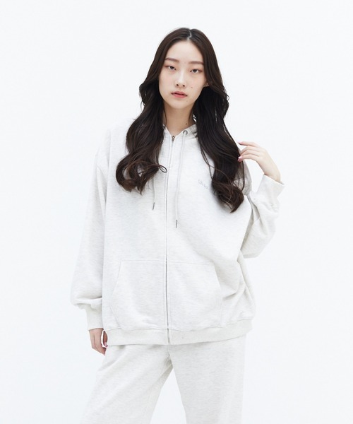 17HR(セブンティーンアワーズ)の「ロゴジップパーカー【セットアップ可】(パーカー・レディース・ライトグレー/ブラック・FREE)」の21枚目の写真