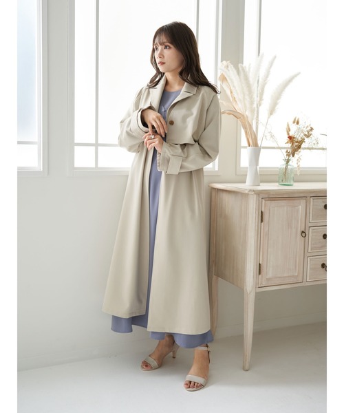 earth music&ecology（アースミュージックアンドエコロジー）の「マルチウェイトレンチコート＊（トレンチコート・レディース・ブラック/ベージュ・FREE）」の5枚目の写真