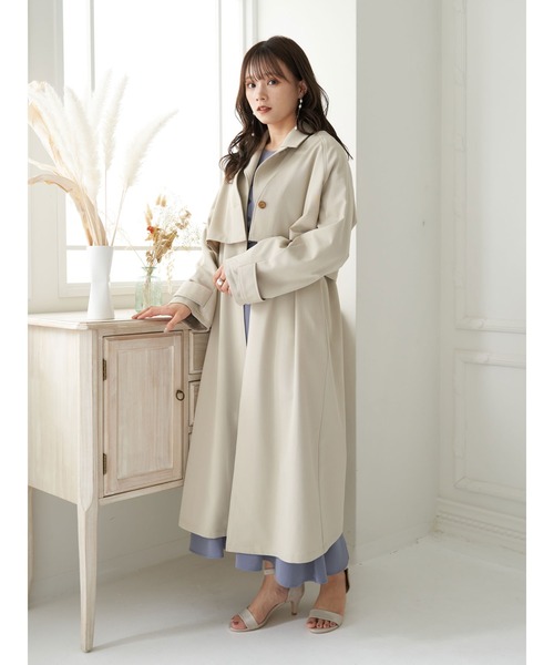 earth music&ecology（アースミュージックアンドエコロジー）の「マルチウェイトレンチコート＊（トレンチコート・レディース・ブラック/ベージュ・FREE）」の6枚目の写真