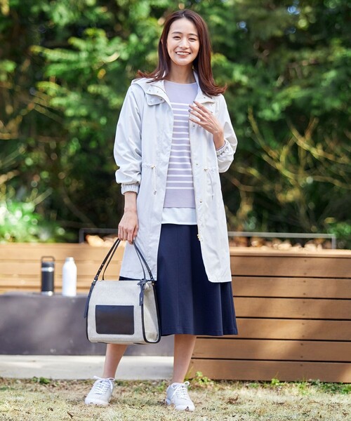 J.PRESS(ジェイプレス)の「【洗える】KATE パネルボーダー ボートネック ニット(ニット/セーター・レディース・ホワイト系1/ネイビー系1/ふじ色系1・MEDIUM/LARGE)」の7枚目の写真