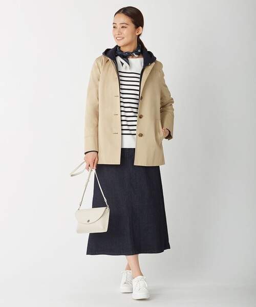 J.PRESS(ジェイプレス)の「【洗える】KATE パネルボーダー ボートネック ニット(ニット/セーター・レディース・ホワイト系1/ネイビー系1/ふじ色系1・MEDIUM/LARGE)」の12枚目の写真
