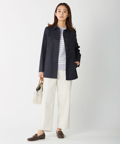 J.PRESS(ジェイプレス)の「【洗える】KATE パネルボーダー ボートネック ニット(ニット/セーター・レディース・ホワイト系1/ネイビー系1/ふじ色系1・MEDIUM/LARGE)」の16枚目の写真