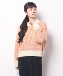 ehka sopo | ストライプ柄ニット(ニット/セーター)
