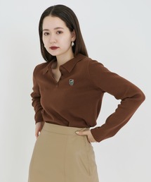 TINA：JOJUN | エンブレム付き ポロニット TINA：JOJUN(ニット/セーター)