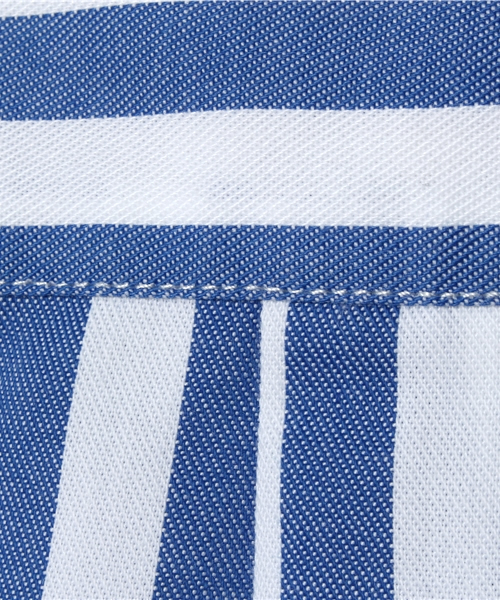 green label relaxing(グリーンレーベルリラクシング)の「ストライプ シャツ ロングスリーブ ◆(シャツ/ブラウス・キッズ・コバルトブルー・135/M/115/L/125/S/105/95)」の8枚目の写真