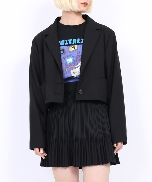 PUNYUS（プニュズ）の「ショートテーラードジャケット（テーラードジャケット・レディース・ブラック/オレンジ/グリーン系その他・1/2/4/3）」の15枚目の写真
