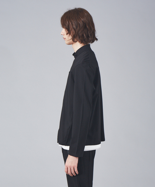 ABAHOUSE（アバハウス）の「ジャージー セミダブル ライダース ブルゾン（ライダースジャケット・メンズ・ブラック/カーキ/グレイッシュブルー・44/46/48）」の7枚目の写真