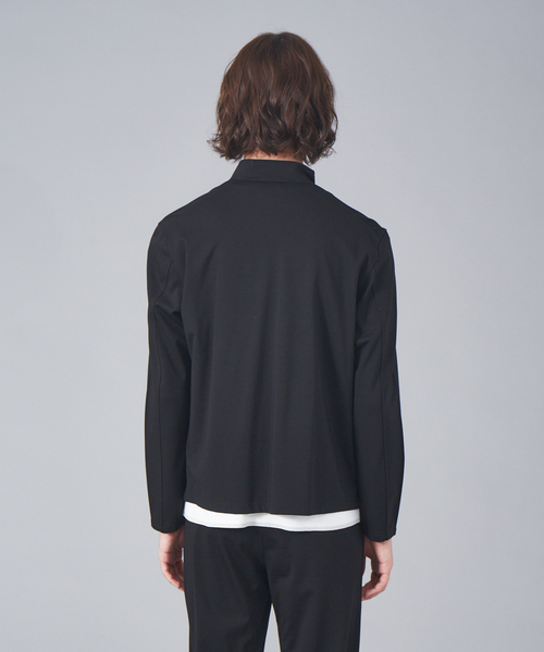 ABAHOUSE（アバハウス）の「ジャージー セミダブル ライダース ブルゾン（ライダースジャケット・メンズ・ブラック/カーキ/グレイッシュブルー・44/46/48）」の8枚目の写真