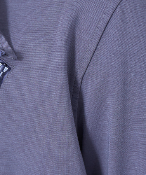 ABAHOUSE（アバハウス）の「ジャージー セミダブル ライダース ブルゾン（ライダースジャケット・メンズ・ブラック/カーキ/グレイッシュブルー・44/46/48）」の15枚目の写真