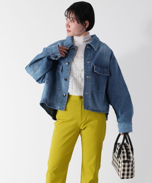 cepo（セポ）の「バックスリットショートデニムジャケット（デニムジャケット・レディース・ブルー系2/ブルー系3・M）」の17枚目の写真