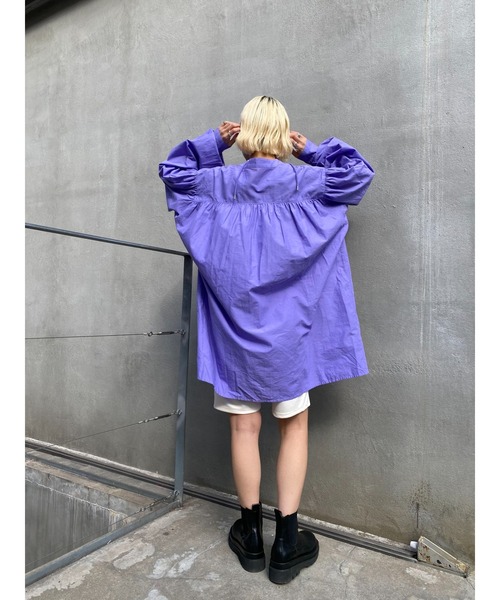 CIAOPANIC(チャオパニック)の「レースアップギャザーチュニックブラウス(シャツ/ブラウス・レディース・オフホワイト/ブラック/バイオレット・FREE)」の13枚目の写真