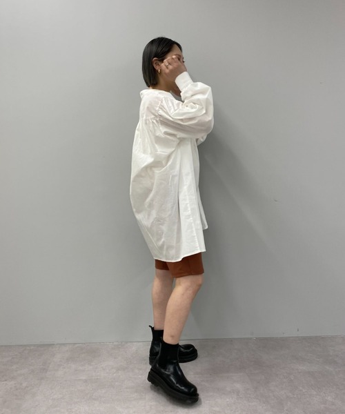 CIAOPANIC(チャオパニック)の「レースアップギャザーチュニックブラウス(シャツ/ブラウス・レディース・オフホワイト/ブラック/バイオレット・FREE)」の16枚目の写真