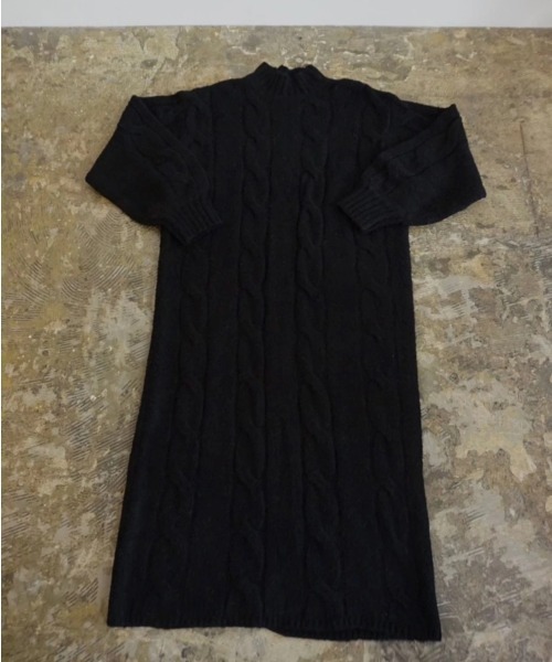 TRUNC（トランクエイティーエイト）の「Cable Knit Long One Piece（ワンピース・レディース・ブラック/その他・FREE）」の5枚目の写真