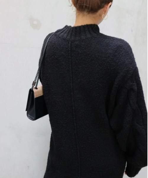 TRUNC（トランクエイティーエイト）の「Cable Knit Long One Piece（ワンピース・レディース・ブラック/その他・FREE）」の12枚目の写真