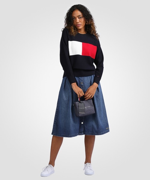TOMMY HILFIGER(トミーヒルフィガー)の「レギュラーフラッグセーター(ニット/セーター・レディース・ネイビー・SMALL/MEDIUM/X-SMALL)」の7枚目の写真