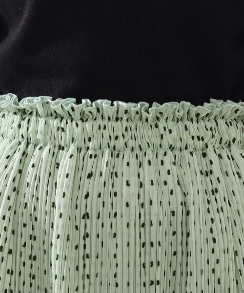 DRESKIP(ドレスキップ)の「◆ドビードットプリーツスカート(スカート・レディース・ブラック/オフホワイト/ライトグリーン・02/03/04)」の7枚目の写真