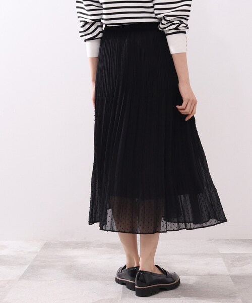 DRESKIP(ドレスキップ)の「◆ドビードットプリーツスカート(スカート・レディース・ブラック/オフホワイト/ライトグリーン・02/03/04)」の16枚目の写真