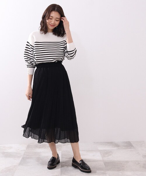 DRESKIP(ドレスキップ)の「◆ドビードットプリーツスカート(スカート・レディース・ブラック/オフホワイト/ライトグリーン・02/03/04)」の17枚目の写真
