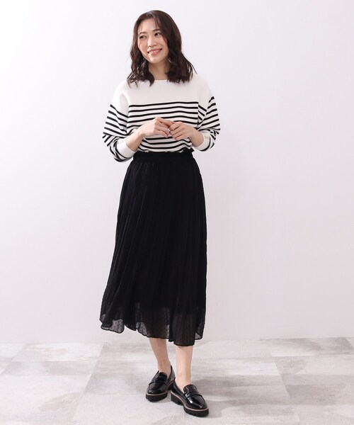 DRESKIP(ドレスキップ)の「◆ドビードットプリーツスカート(スカート・レディース・ブラック/オフホワイト/ライトグリーン・02/03/04)」の18枚目の写真