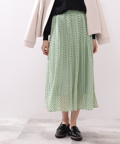 DRESKIP(ドレスキップ)の「◆ドビードットプリーツスカート(スカート・レディース・ブラック/オフホワイト/ライトグリーン・02/03/04)」の21枚目の写真