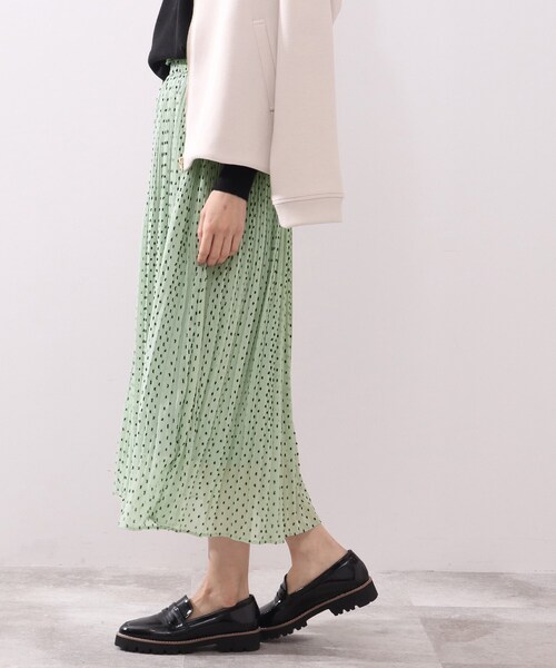 DRESKIP(ドレスキップ)の「◆ドビードットプリーツスカート(スカート・レディース・ブラック/オフホワイト/ライトグリーン・02/03/04)」の22枚目の写真