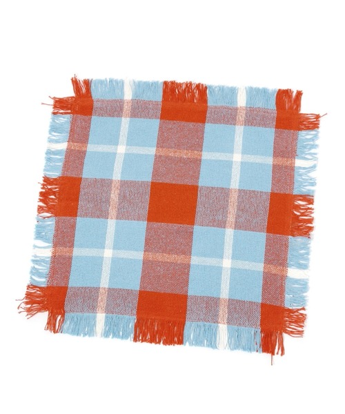 niko and...（ニコアンド）の「オリジナルフリンジチェッククッションカバー（クッション/クッションカバー・レディース・ブラウン/ワイン・0）」の4枚目の写真