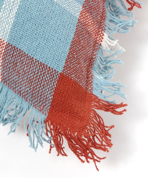 niko and...（ニコアンド）の「オリジナルフリンジチェッククッションカバー（クッション/クッションカバー・レディース・ブラウン/ワイン・0）」の7枚目の写真