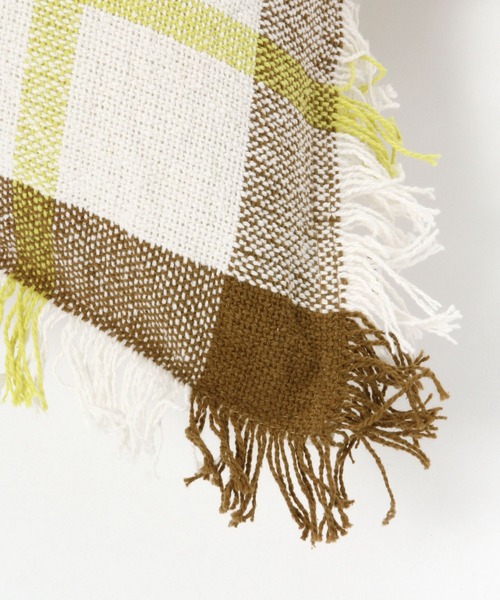 niko and...（ニコアンド）の「オリジナルフリンジチェッククッションカバー（クッション/クッションカバー・レディース・ブラウン/ワイン・0）」の12枚目の写真