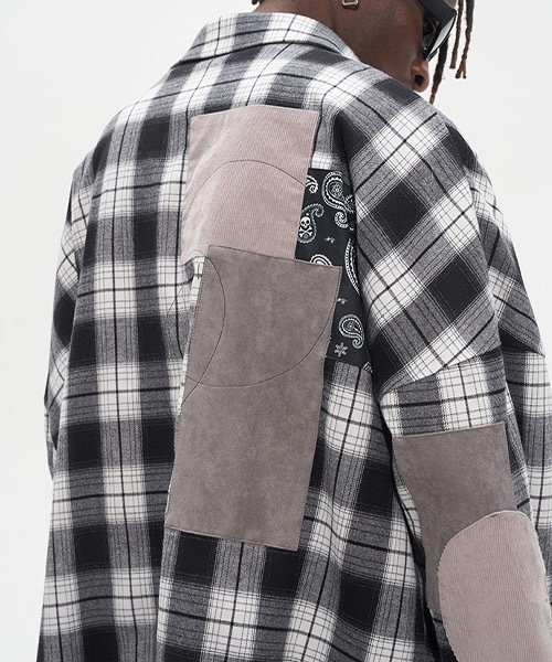 HARSH AND CRUEL（ハーシュアンドクルーエル）の「パッチワーク チェックシャツ HC22SS15【Harsh and Cruel】（シャツ/ブラウス・メンズ・マルチ・M/XL/L/S）」の8枚目の写真