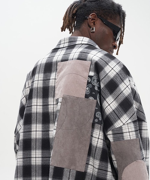 HARSH AND CRUEL（ハーシュアンドクルーエル）の「パッチワーク チェックシャツ HC22SS15【Harsh and Cruel】（シャツ/ブラウス・メンズ・マルチ・M/XL/L/S）」の9枚目の写真
