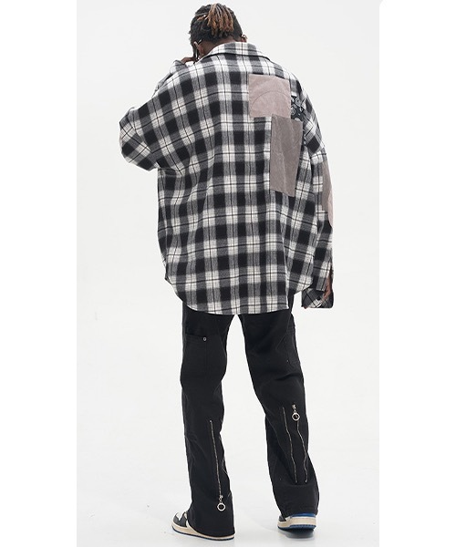 HARSH AND CRUEL（ハーシュアンドクルーエル）の「パッチワーク チェックシャツ HC22SS15【Harsh and Cruel】（シャツ/ブラウス・メンズ・マルチ・M/XL/L/S）」の13枚目の写真