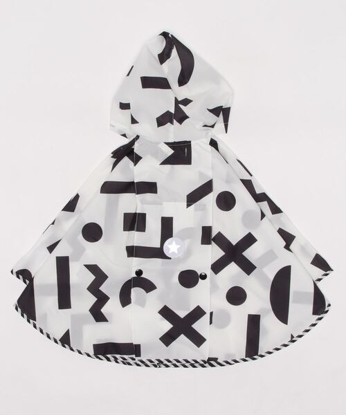 FABHUG (ファブハグ)の「Tsumiki レインポンチョ #つみき(レインコート/ポンチョ・キッズ・オフホワイト/パープル・M/S)」の3枚目の写真