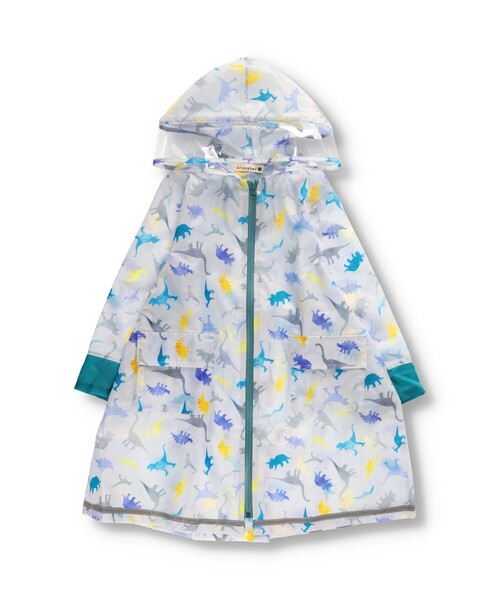 BRANSHES(ブランシェス)の「【撥水】恐竜柄レインコート(レインコート/ポンチョ・キッズ・グレー・L/S/M)」の11枚目の写真