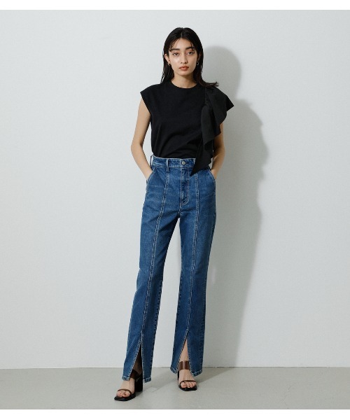 SLY（スライ）の「ASYMMETRY FRILL BL アシンメトリー フリル