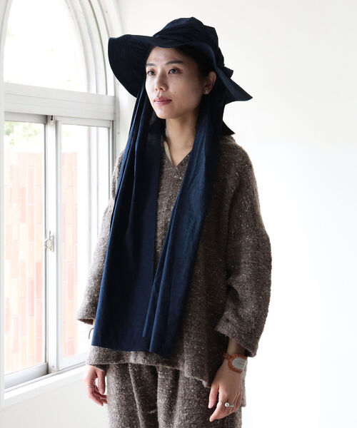 fennica(フェニカ)の「A New Dawn Bathes The World In A Fresh Light.by mo / ストールハット(キャップ・レディース・ネイビー・ONE SIZE)」の1枚目の写真